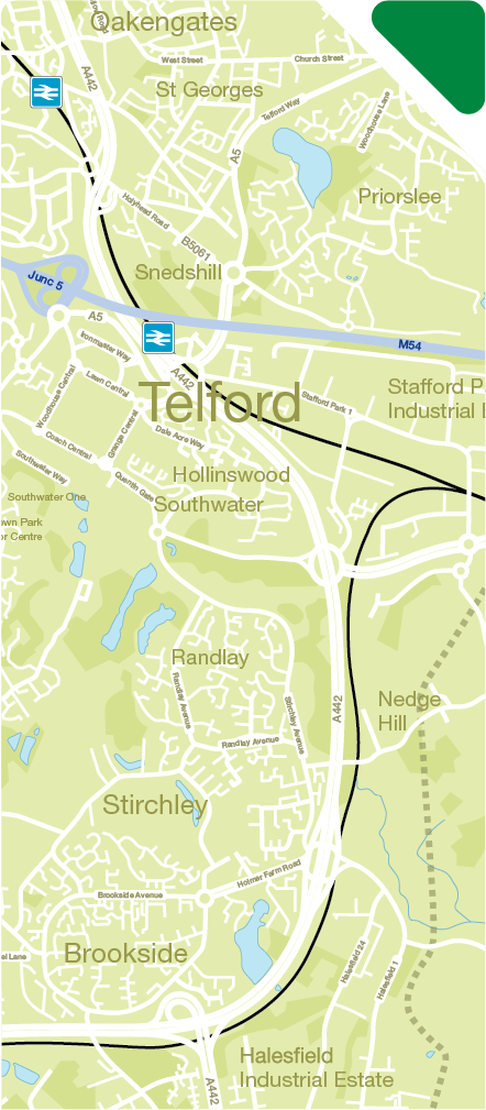 Map of Telford